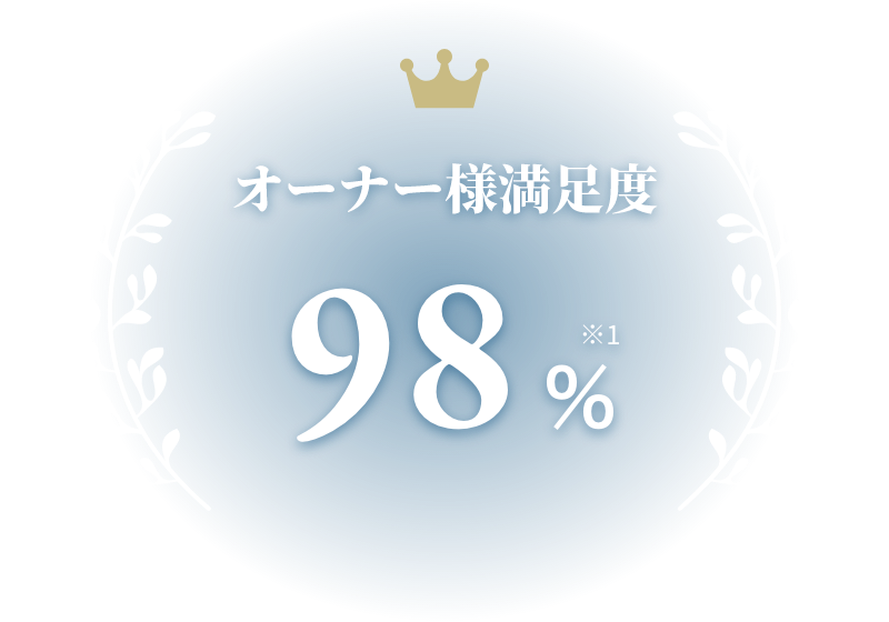 オーナー様満足度 98% ※1