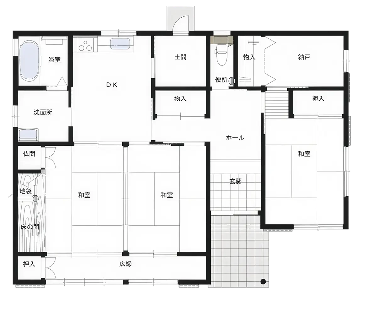 リフォーム前の間取りの間取り図