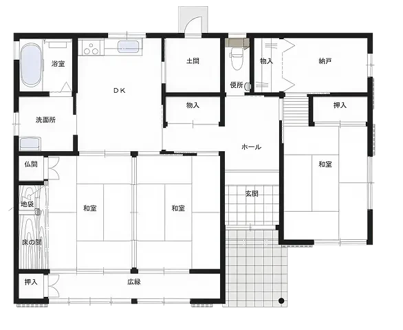 リフォーム前の間取り図